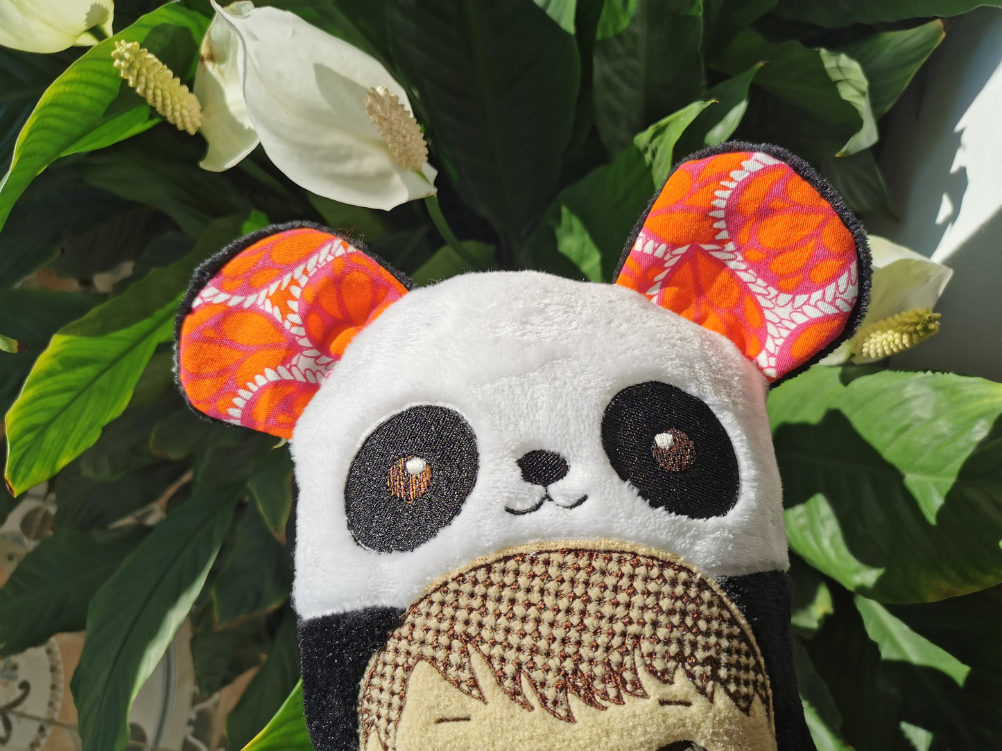 Personalized Panda Portrait Doll based on photos, mini-me plush doll, look-alike child doll, 40 cm