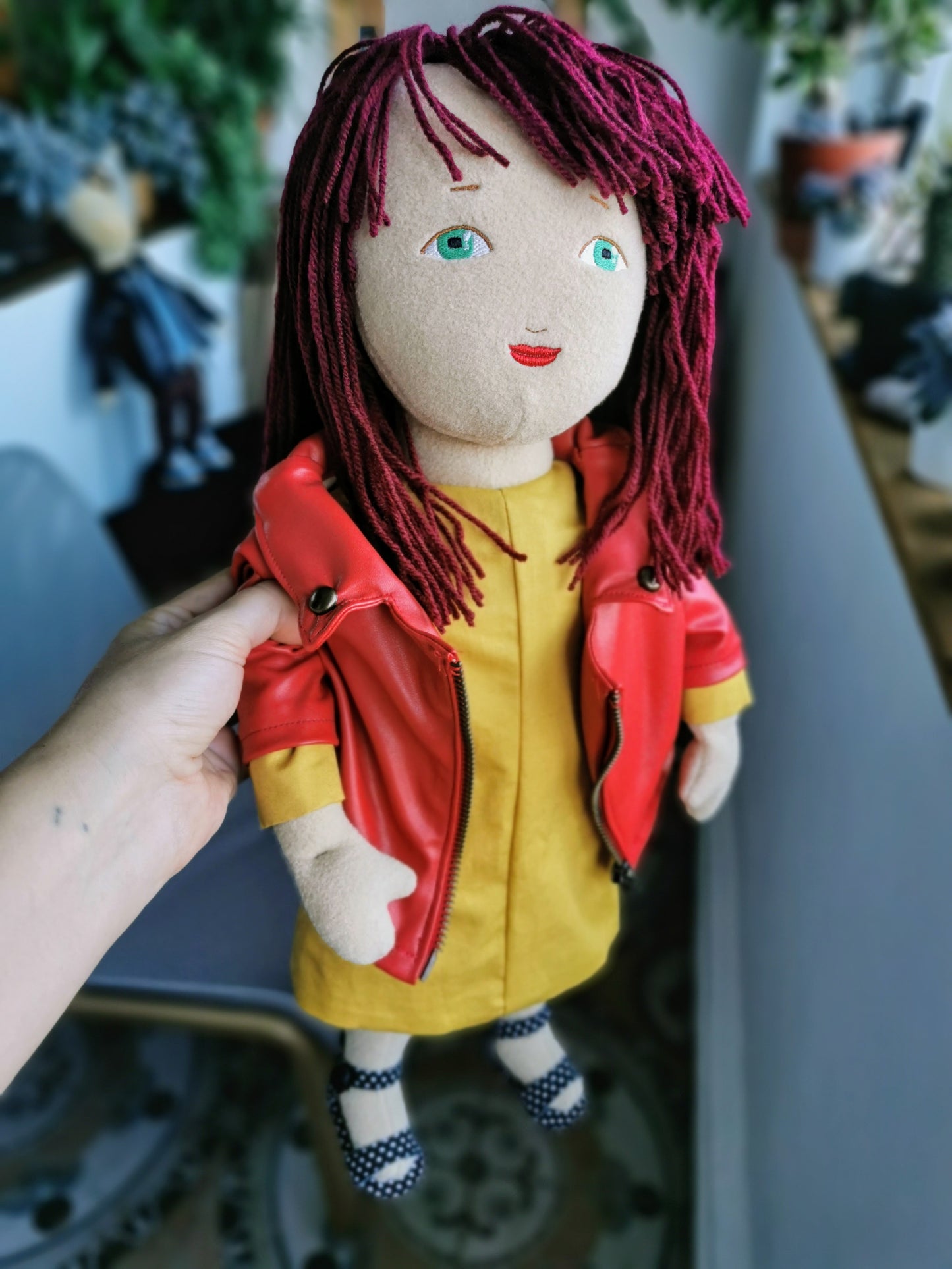 Personalized family fabric dolls, custom family portrait cloth dolls, art dolls, unique son daughter parents anniversary birthday gift 50 cm