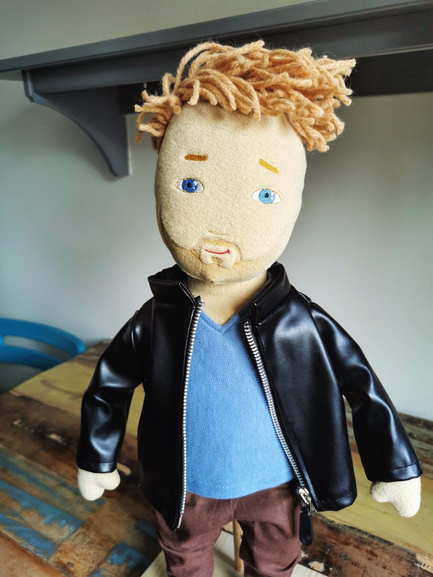 Replica Doll of real people, plush doll from photos, Mini-me doll, personalized plush doll with custom outfit, portrait doll 50 cm