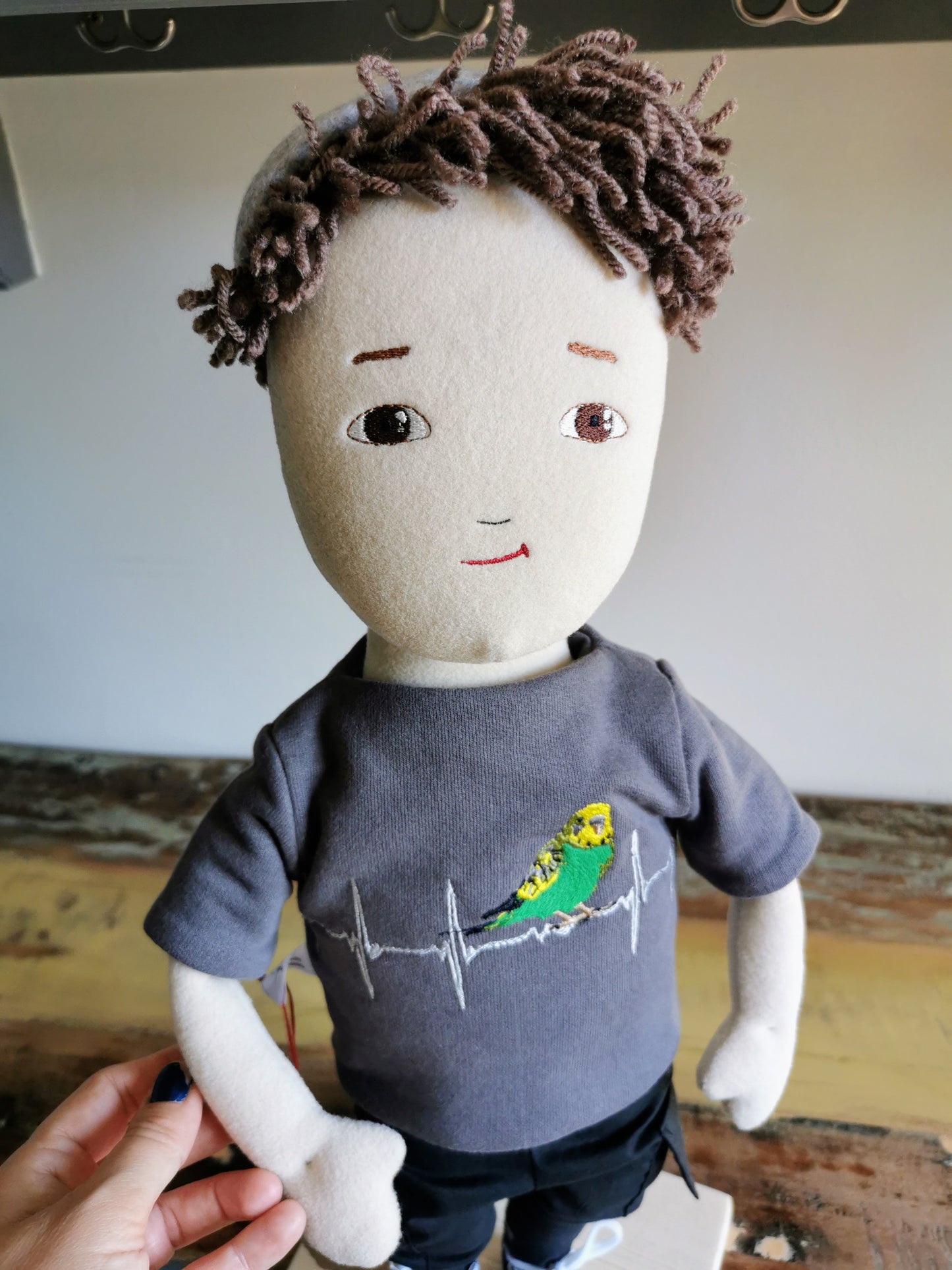 Personalized family fabric dolls, custom family portrait cloth dolls, art dolls, unique son daughter parents anniversary birthday gift 50 cm