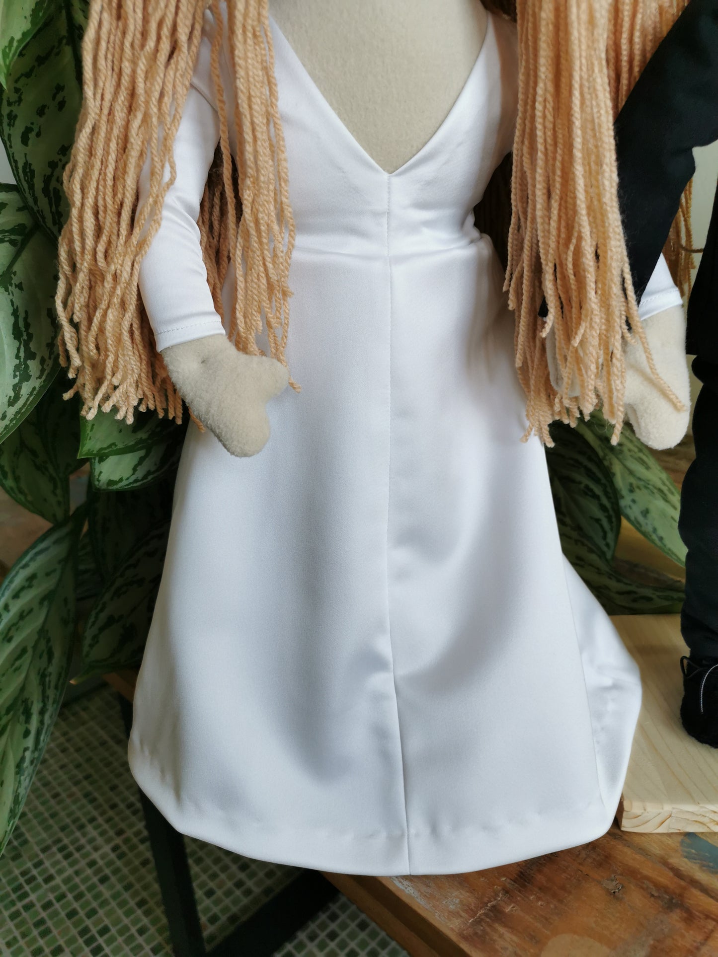 Custom Dolls from Wedding to Plush, 2 dolls of Bride and Groom, replica of wedding day couple photos
