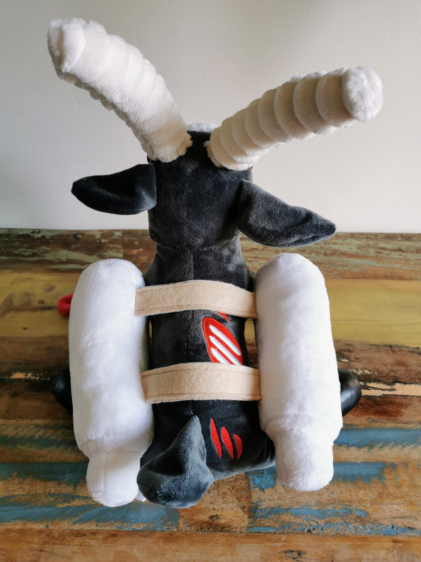 Zombie Goatz Plush from Goat Simulator, custom plush glow in the dark eyes