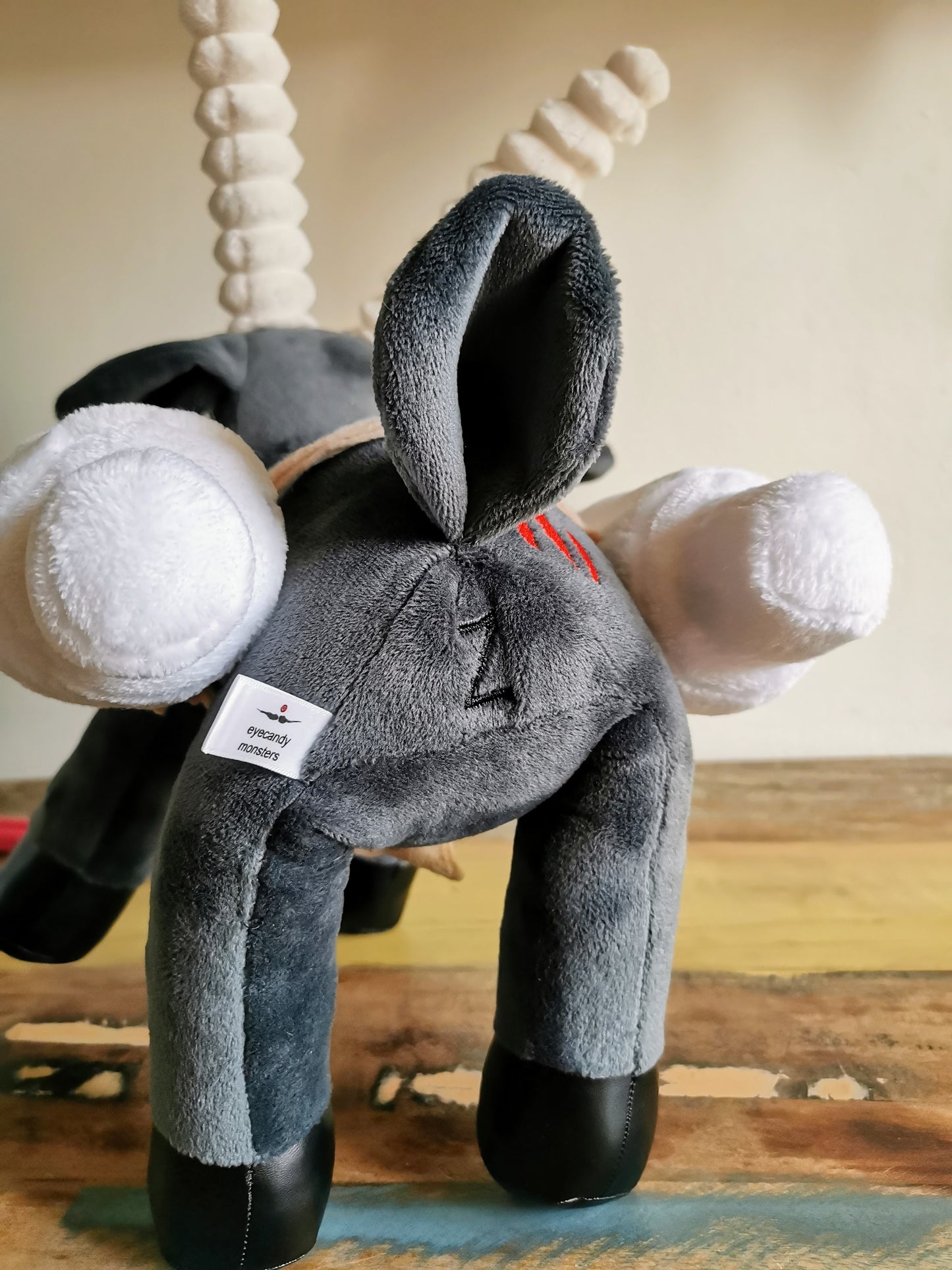 Zombie Goatz Plush from Goat Simulator, custom plush glow in the dark eyes