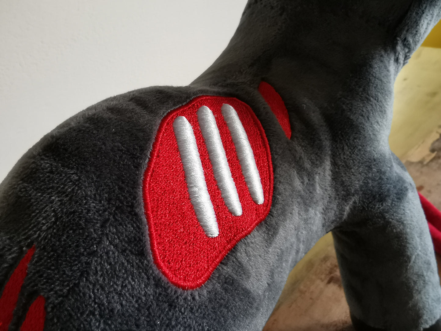 Zombie Goatz Plush from Goat Simulator, custom plush glow in the dark eyes