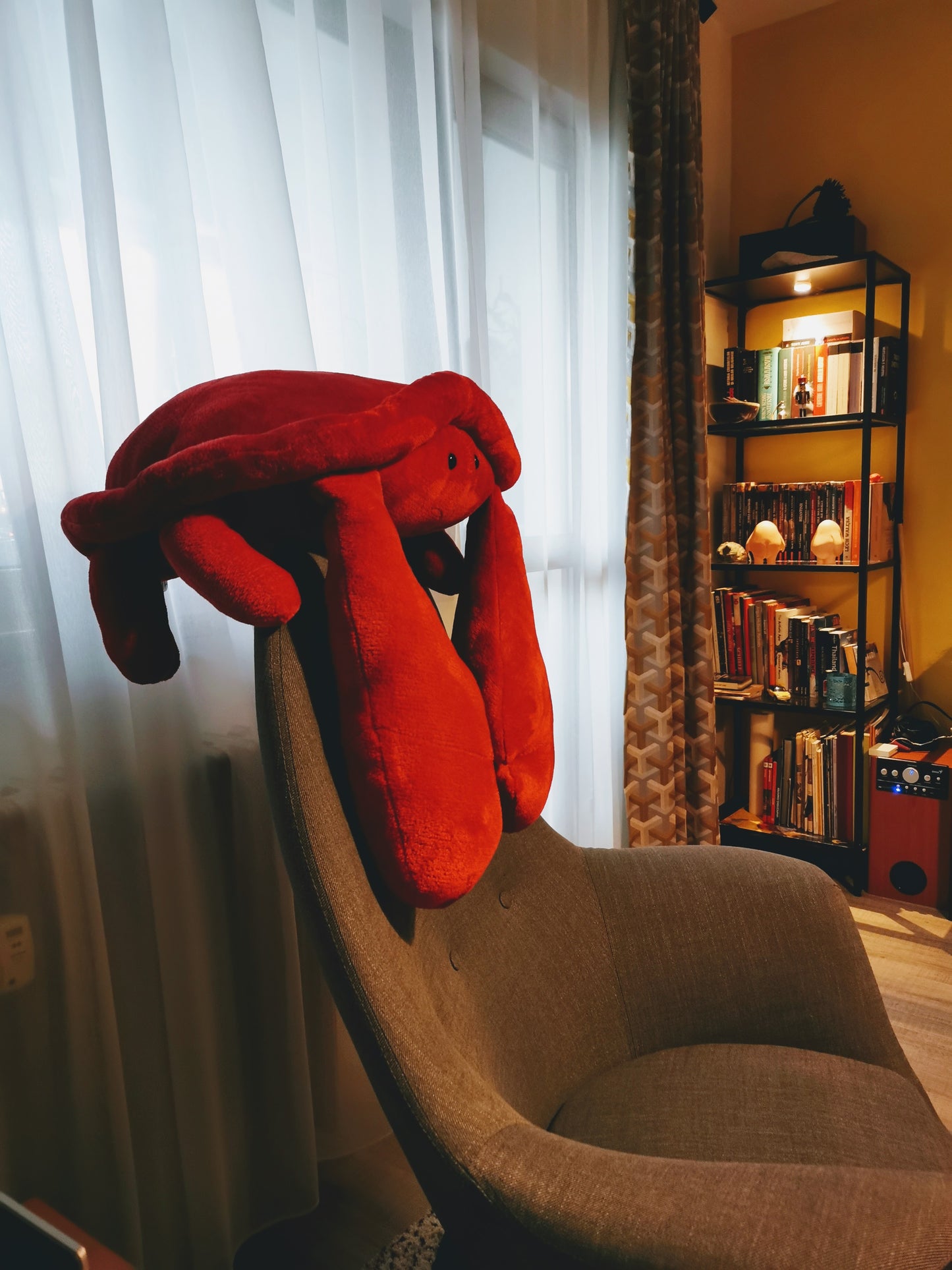 Giant plush crab with embroidered love message, custom plush, cuddling plush for him, 100 cm