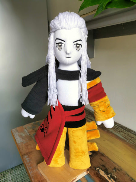 Kain Plush, Blood Omen - Legacy of Kain replica plush, Custom plush vampire inspired by Blood Omen Game, Kain custom plush doll 55 cm