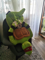 Giant Raffaello Plush, 165 cm tall snuggle buddy, Raffaello Ninja Turtle replica plush inspired by Teenage Mutant Ninja Turtles