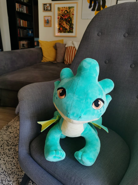 Summer - Dragon Rescue Riders replica plush, custom plush dragon figurine from Rescue Riders, 50/40 cm