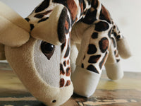 Custom plush baby giraffe, Giffy, soft and light weight stuffed animal with weighted beads, 50/40 cm