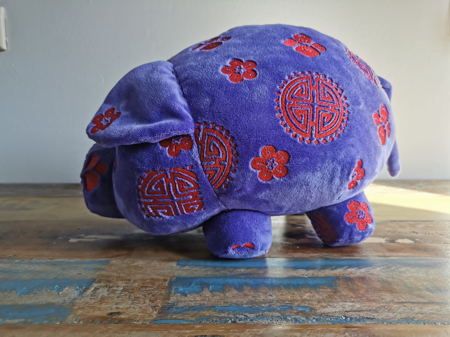 New Year Piggy, custom embroidery plush pig, personalized gift 40 cm