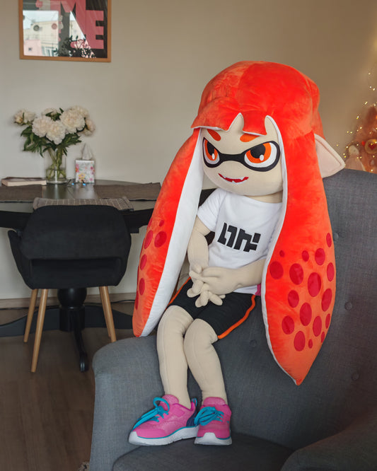 Giant Inkling-Inspired Plush Doll – 120cm Soft Poseable Plush Toy for Gamers & Collectors