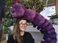 Toji's worm replica plush, purple chubby giant worm plush Cosplay costume inspired by Jujutsu Kaisen series, 160cm
