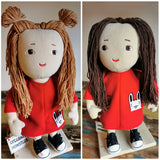 Plushie Portrait Dolls, Custom Dolls from Photo to Plush, replica of people, plush dolls from photo, figurine mini-me, 2 Mini-me Dolls