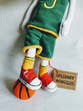 Custom Plush based on child's drawing, Basketball Dog Johnny, Doll from Drawing, OOAK unique birthday gift