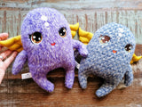 Purple Summer Critter, embroidery plush , 25cm