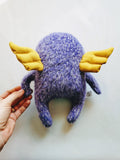 Purple Summer Critter, embroidery plush , 25cm