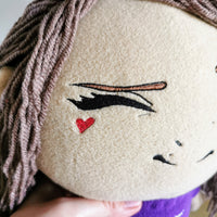 Custom Girl Doll, Embroidery Plush based on drawing, Doll from Drawing