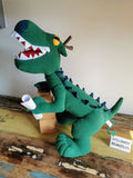 Plush T-REX toy based on drawing, stuffed plush dinosaur based art, custom plush from photo