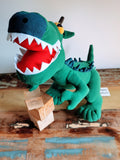 Plush T-REX toy based on drawing, stuffed plush dinosaur based art, custom plush from photo