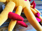 Sun Plush based on Child's drawing, plush character inspired by child's imagination