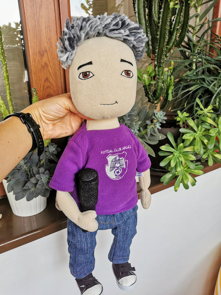 Portrait plush doll based on pictures, selfie fabric doll of your grandpa, family plush portrait of your granny,  50 cm