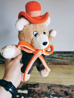 New Teddy bear based on old Teddy bear pictures, recreating childhood toy, new toy based old toy, plush photo clone replica