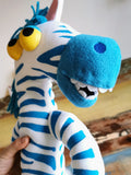 Doug, the half ripped zebra based on Toy Story 4, Toy Story 4 replica plush, Doug Zebra replica, 64cm