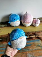 Custom Dolphin Family based on Old Toy Photos, recreated dolphin plush