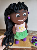 Păpușă personalizată bazată pe Desen, păpușă drăguță Afro-americană inspirată de un personaj de carte