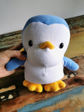 Replica plush penguin based on old penguin pictures, recreating childhood toy, vintage design baby penguin plush, new toy from old toy
