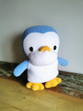 Replica plush penguin based on old penguin pictures, recreating childhood toy, vintage design baby penguin plush, new toy from old toy