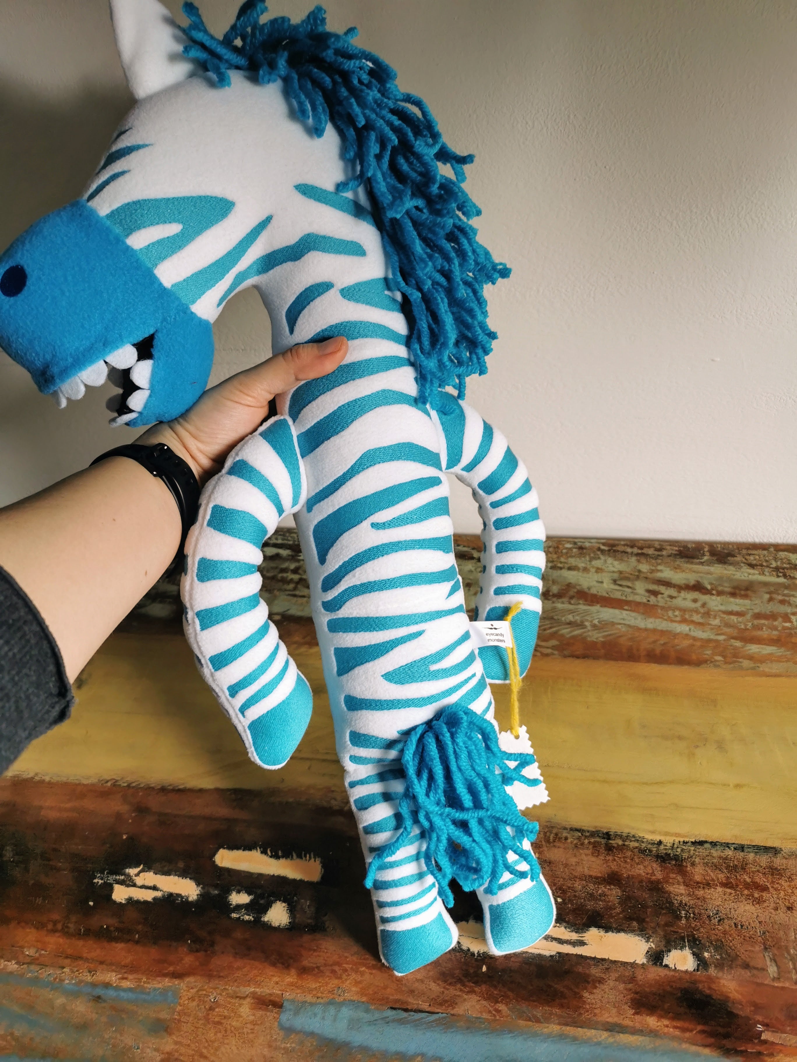 Doug the half ripped zebra GOT FIXED based on Toy Story 4 Toy Story 4 replica plush Doug The Fixed Zebra replica 57cm