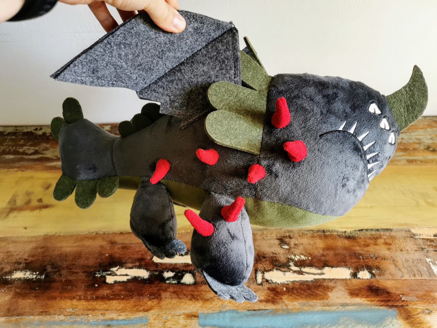 Red Death Dragon plushie, How to Train Your Dragon replica plush, cute plush dragon, custom plush from photo 45cm