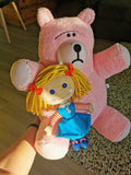 Custom Blonde Janie Doll plush based on Toy Story, Toy Story 2 replica of Janie Doll, Sid's room doll,  23 cm