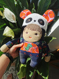 Personalized Panda Portrait Doll based on photos, mini-me plush doll, look-alike child doll, 40 cm