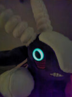 Zombie Goatz Plush from Goat Simulator, custom plush glow in the dark eyes