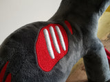 Zombie Goatz Plush from Goat Simulator, custom plush glow in the dark eyes