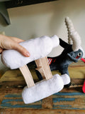 Zombie Goatz Plush from Goat Simulator, custom plush glow in the dark eyes