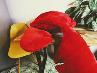 Giant plush crab with embroidered love message, custom plush, cuddling plush for him, 100 cm