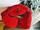 Giant plush crab with embroidered love message, custom plush, cuddling plush for him, 100 cm