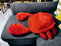 Giant plush crab with embroidered love message, custom plush, cuddling plush for him, 100 cm