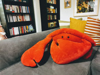 Giant plush crab with embroidered love message, custom plush, cuddling plush for him, 100 cm