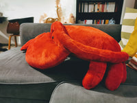 Giant plush crab with embroidered love message, custom plush, cuddling plush for him, 100 cm