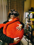 Giant plush crab with embroidered love message, custom plush, cuddling plush for him, 100 cm