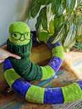 Giant EarthWorm Plush auditioning for Toy Story 5, funny fantasy odd critter in Toy Story colors, fun home Toy Story Decor 200cm