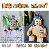 High school Mascot based on painting, 55 cm, International School Mascot