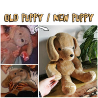 New plush based on old pictures, recreating lost plush, Plush replica of old bunny, Plushie replacement