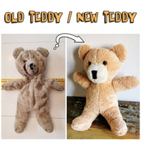 Childhood toy remake, new plush based on old photos, plush clone replica of vintage toy, toy replacement