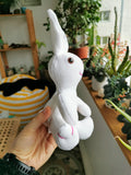 Replica plush bunny based on old bunny pictures, recreating childhood toy, vintage design bunny rabbit plush, plush photo clone replica, custom plush animal